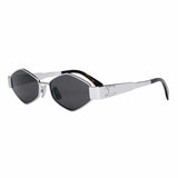 Geometric Triomphe Silver Sunglasses