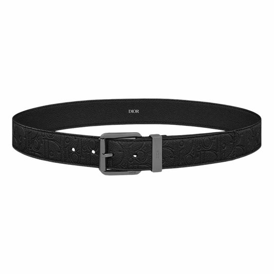 Gravity Black Leather Belt