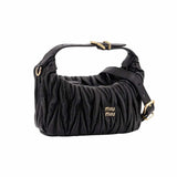 Matelasse Quilted Black Nappa Bag