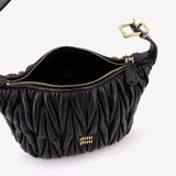 Matelasse Quilted Black Nappa Bag