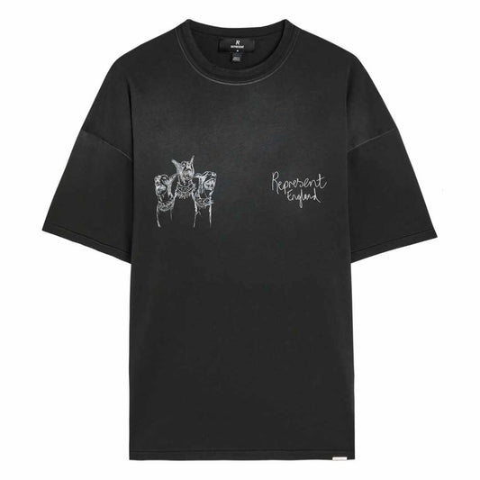 Hand Drawn Hounds Black T-Shirt