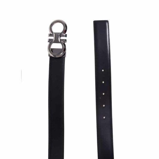Ceinture Gancini Black Reversible Belt