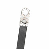 Hammered Gancini Black Reversible Belt