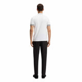 Zone Sleeve Striped White Polo-Shirt
