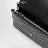 Cassandra Envelope Black Chain Bag