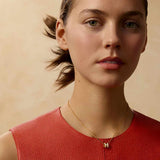 Mini Pop H White Pendant Necklace