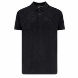 HexaQuilt Black Polo-Shirt