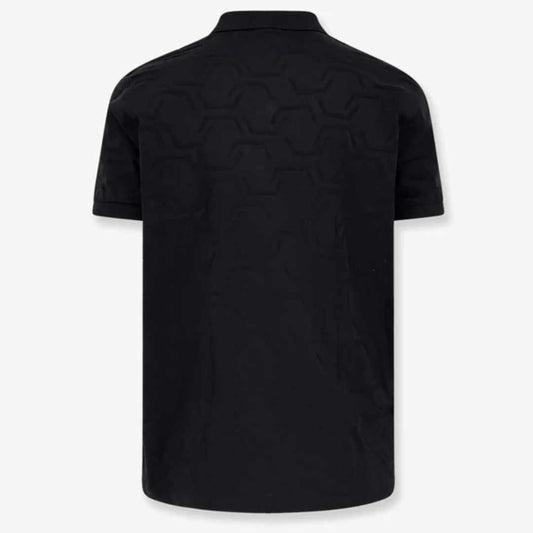 HexaQuilt Black Polo-Shirt