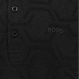 HexaQuilt Black Polo-Shirt