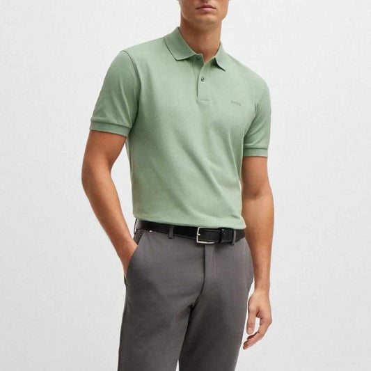 Logo Embroidered Green Polo-Shirt