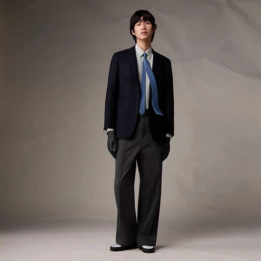 Faconnee H Bicolour Marine Blue Tie