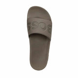 Logo Debossed Military Green Slides
