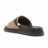 Diagonal FF Print Brown Slides