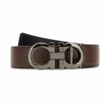 Gancini Brown Reversible Leather Belt