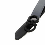 Black Gancini Dark Grey Leather Reversible Belt