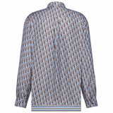 Oblique Blue Organic Silk Shirt
