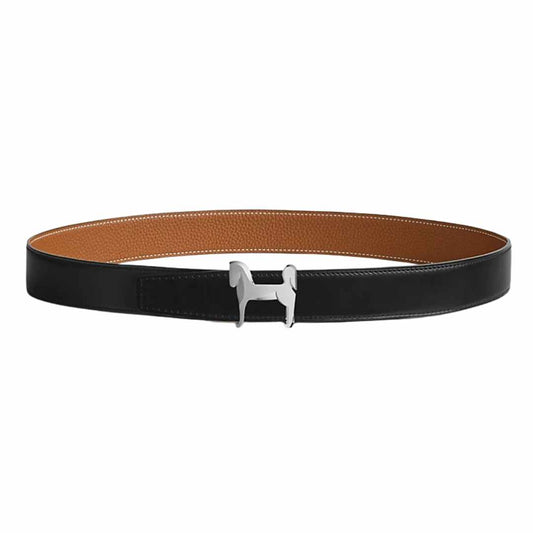 Panache Buckle Gold/Black Reversible Belt