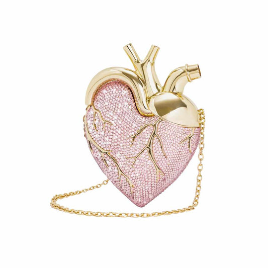 Maren Artificial Crystal Pink Heart Bag