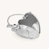 Maren Artificial Crystal Silver Heart Bag