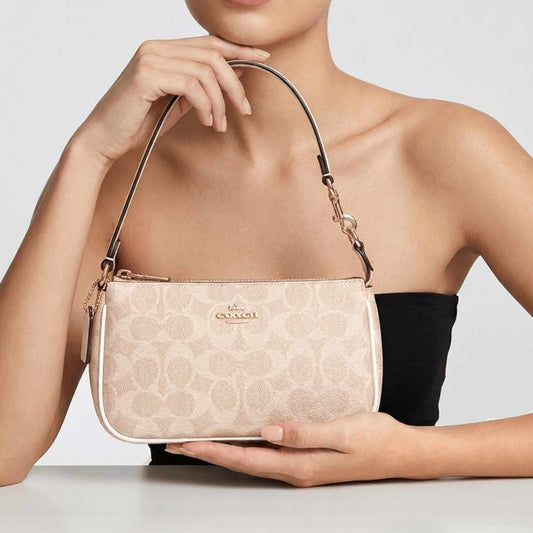 Nolita 19 Signature Canvas Chalk Shoulder Bag