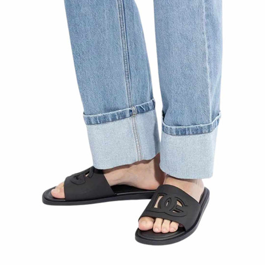 DG Beachwear Black Slides