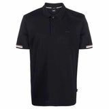 Rubberish Logo Print Black Polo-Shirt