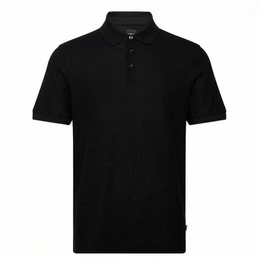 Vertical Stripes Black Polo-Shirt