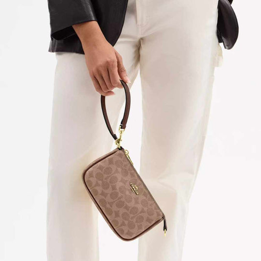 Nolita 19 Signature Canvas Brown Shoulder Bag