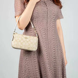 Nolita 19 Signature Canvas Cream Shoulder Bag