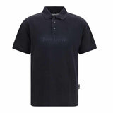 Logo Embroidered Black Polo-Shirt