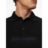 Logo Embroidered Black Polo-Shirt