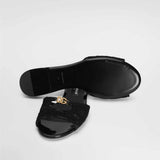 Lace Black Slides