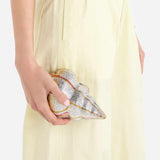 Conch Shape Faux Crystal Clutch Bag