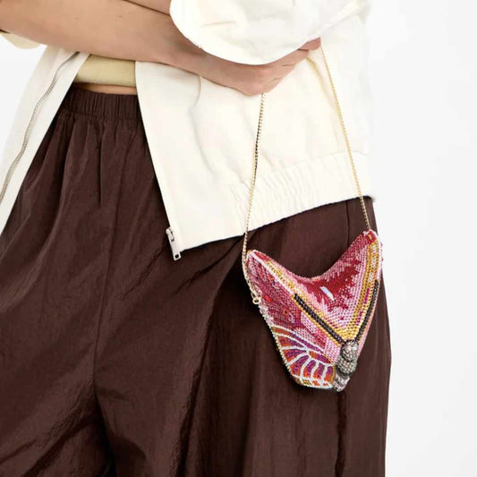 Paisley Crytal Butterfly Clutch Bag