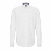 Logo Embroidered Linen White Shirt