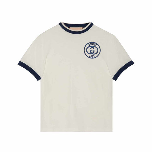 Logo Embroidered White T-Shirt