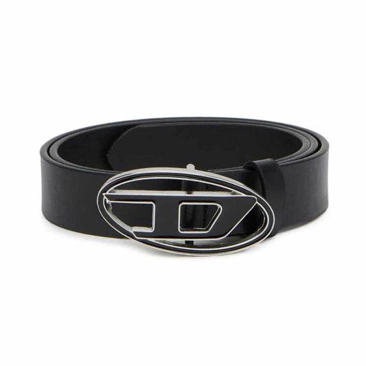 1DR 25 Enamelled Buckle Black Belt