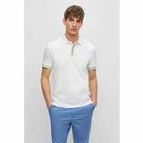 Contrast Tipping White Polo-Shirt