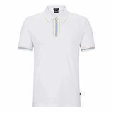 Contrast Tipping White Polo-Shirt