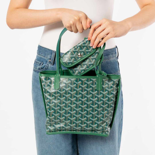 Sac Anjou Green Mini Tote Bag