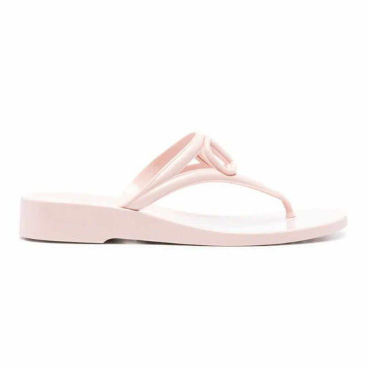 VLOGO Signature Cream Flip-Flops