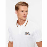 Logo Embossed White Polo-Shirt