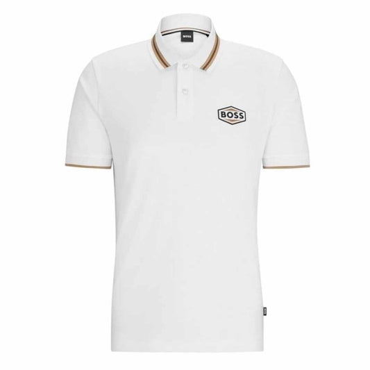 Logo Embossed White Polo-Shirt