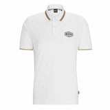 Logo Embossed White Polo-Shirt