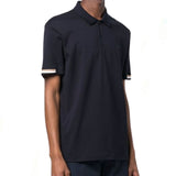Rubberish Logo Print Black Polo-Shirt