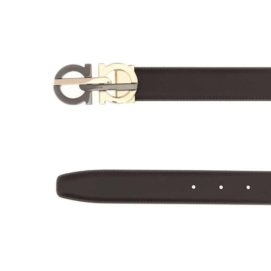 Double Coloured Gancini Brown Belt
