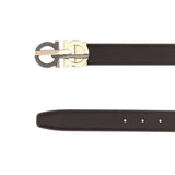 Double Coloured Gancini Brown Belt