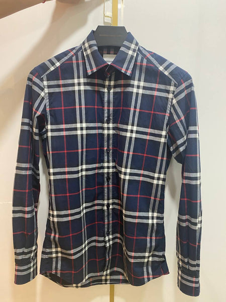 Burberry Checkered Blue Shirt Branded Cambo Supply