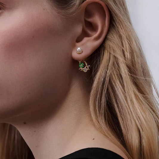 Clover Lucky Green Lacquer Earrings