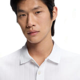 Vertical Stripes White Polo-Shirt